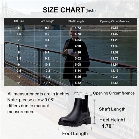 Women's 9607 Chelsea Ankle Boots Pull-On Booties for Women - Picture 3 of 7